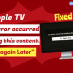 Apple TV error occurred loading
