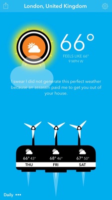 CARROT weather iphone app