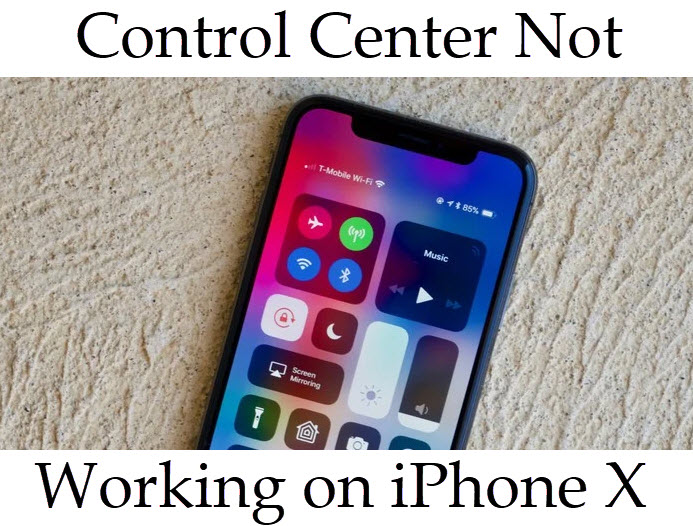 Control center not working on iPhone