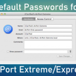 Default password for Airport Extreme and express