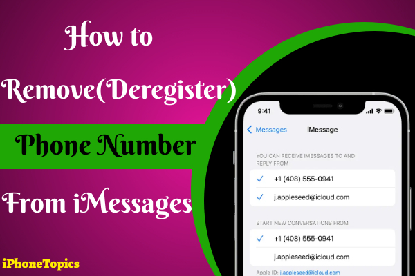 How to Remove (Deregister) Phone Number from iMessage