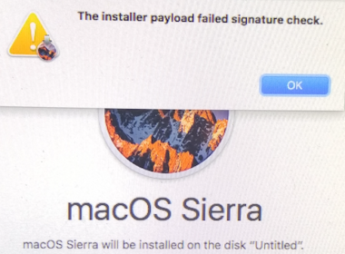 Mac OS Sierra Error