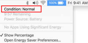Mac battery status