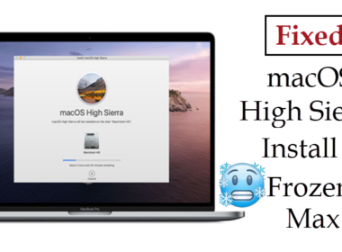 macOS High Sierra installation is freeze