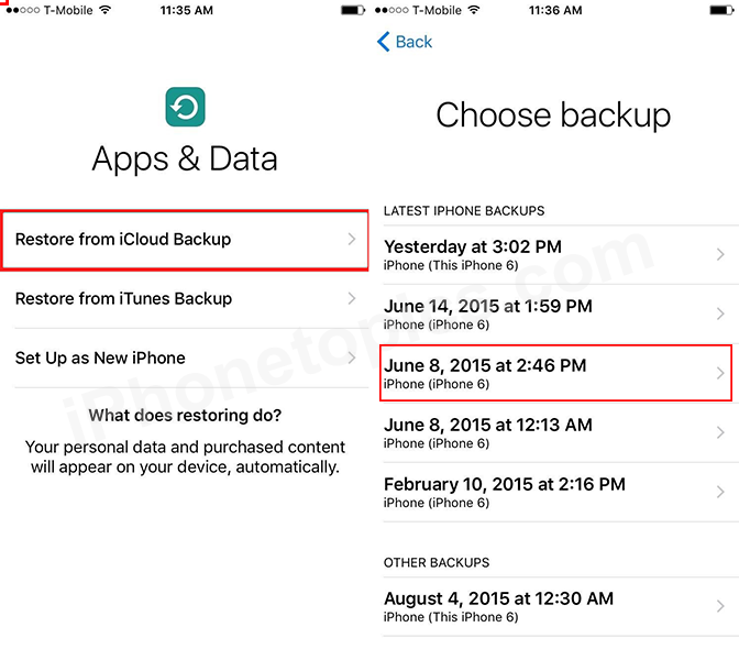 Recover Deleted Text Messages with iCloud