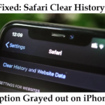 Safari Clear History option grayed out on iPhone