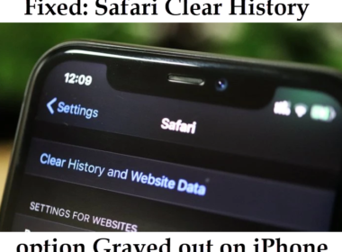 Safari Clear History option grayed out on iPhone