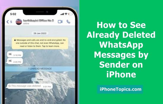 See Already Deleted WhatsApp Messages by Sender on iPhone