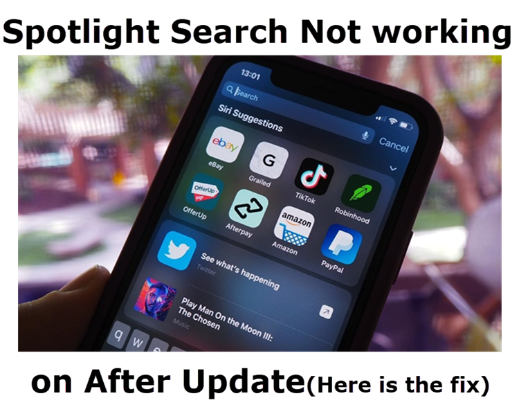 Spotlight Search Not working on After iOS Update in iPhone