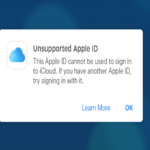 Unsupported apple Id error