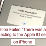 Verification failed error message on iPhone