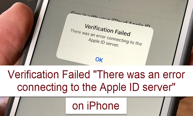 Gevoel van schuld Bedankt wasmiddel Fixed: Verification failed "There was an error connecting to the Apple ID  server" on iPhone - iPhone Topics