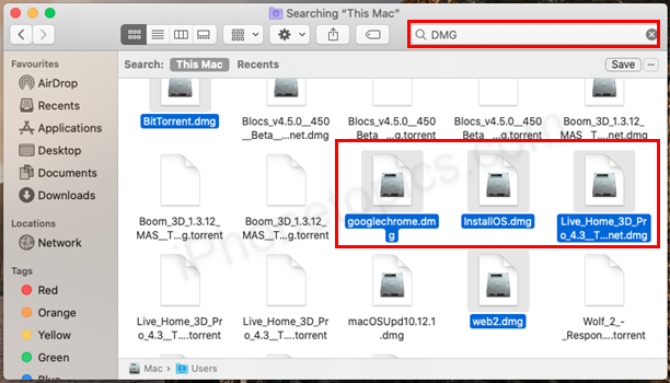 delete dmg file to free up Other Storage on Mac 