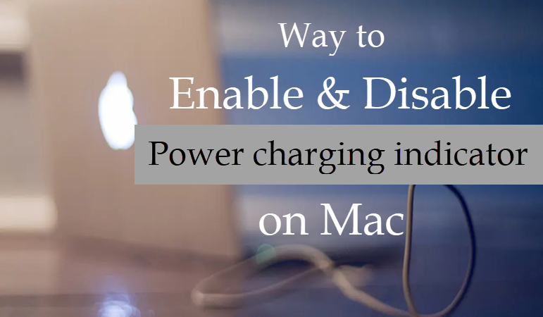 Enable and disable power charging on mac