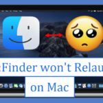 finder won't relaunch on mac