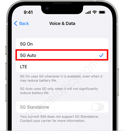 how to turn On 5G on iPhone