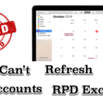 iCal can't refresh with the RPD exchange