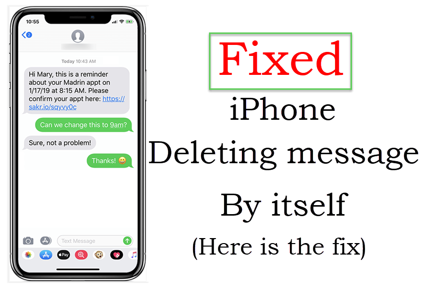 iPhone delete message itself