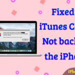 iTunes could not backup the iPhone fix