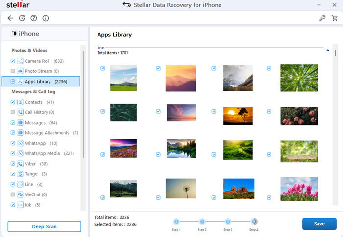 Stellar data recovery for iPhone preview