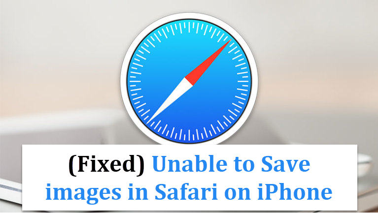Unable to save picture in safari on iPhone