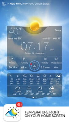 weather Live iphone app
