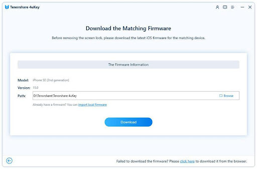 4UKey Download the matching files 